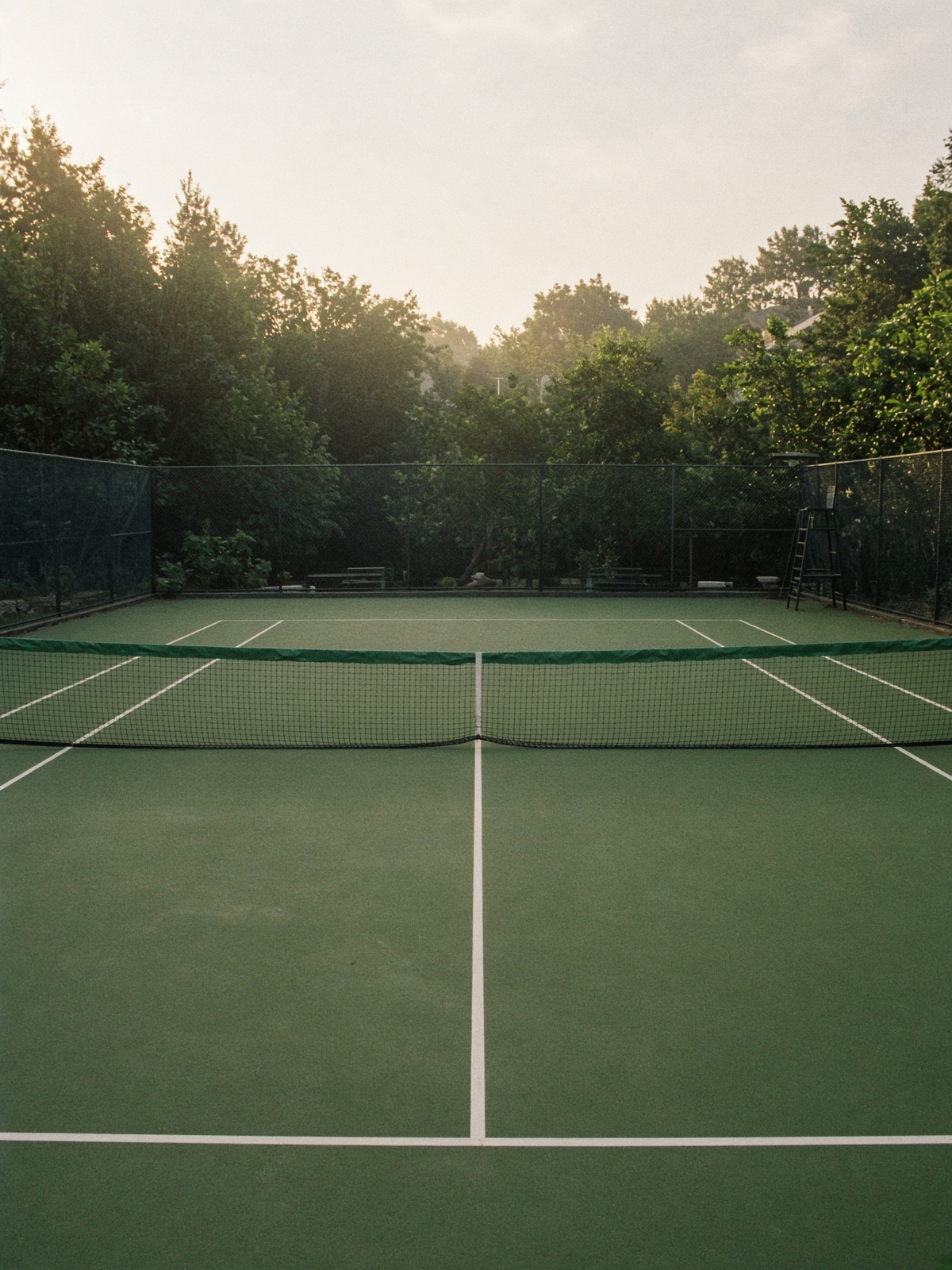 Empty court, morning film